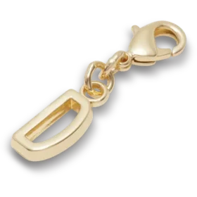 Ciondolo Jibbitz™ con la lettera D in oro