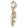 Ciondolo Jibbitz™ con la lettera F dorata