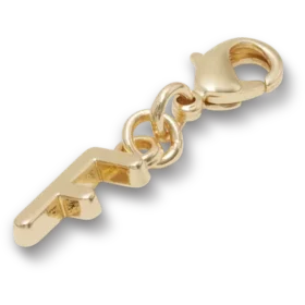 Ciondolo Jibbitz™ con la lettera F dorata