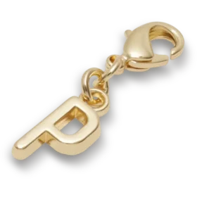 Ciondolo Jibbitz™ con la lettera P dorata
