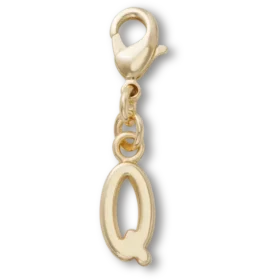 Ciondolo Jibbitz™ con la lettera Q dorata