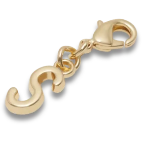 Ciondolo Jibbitz™ con la lettera S dorata