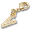 Ciondolo Jibbitz™ con la lettera V dorata