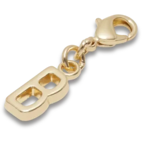 Ciondolo Jibbitz™ con lettera “B” dorata