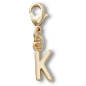 Ciondolo Jibbitz™ con lettera K dorata
