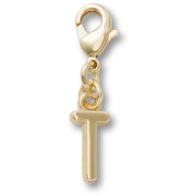 Ciondolo Jibbitz™ con lettera T dorata