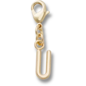 Ciondolo Jibbitz™ con lettera U dorata