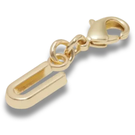 Ciondolo Jibbitz™ con lettera U dorata