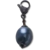 Ciondolo Jibbitz™ con perla SMT argento e nero