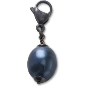 Ciondolo Jibbitz™ con perla SMT argento e nero