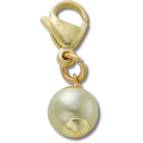 Ciondolo Jibbitz™ con perla SMT oro e verde