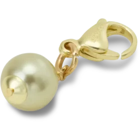 Ciondolo Jibbitz™ con perla SMT oro e verde