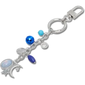 Ciondolo per borsa con luna e stelle