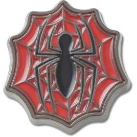 Ciondolo per scarpe Jibbitz™ con logo Spider-Man e ragnatela in rilievo