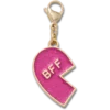Ciondolo rosa glitterato “BFF” per ciondolo per scarpe Jibbitz (lato sinistro) Ciondolo rosa glitterato “BFF” per ciondolo per scarpe Jibbitz (lato sinistro)
