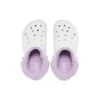 Classic Baya Lined Fuzz-Strap Clog “White Lila”