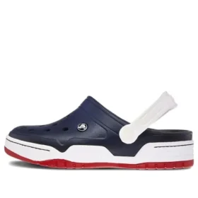 Classic Clog Beach Shoe Blu Bianco