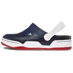 Classic Clog Beach Shoe Blu Bianco