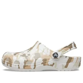 Classic Clog con stampa mimetica da spiaggia “White Camouflage”