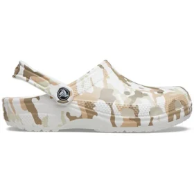 Classic Clog con stampa mimetica da spiaggia “White Camouflage”