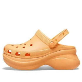 Classic Clog Crocs retrò con suola spessa, sandali arancioni con balena piccola