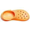 Classic Clog Crocs retrò con suola spessa, sandali arancioni con balena piccola