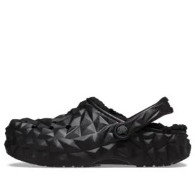 Classic Clog foderato con motivo geometrico “Nero”