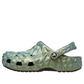 Classic Clog geometrico iridescente “Green”
