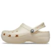 Classic Clog Platform Shimmer “Vanilla”