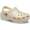 Classic Clog Platform Shimmer “Vanilla”