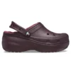 Classic Lined Clog con zeppa e fodera “Dark Cherry”