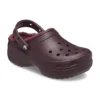 Classic Lined Clog con zeppa e fodera “Dark Cherry”