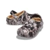 Classic Lined Clog foderato con finitura decolorata “Black White Beige”