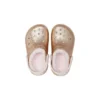 Classic Lined Glitter Clogs “Gold Pink”