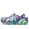 Classic Lined Marbled Clog “Neon Purple Multi”