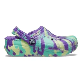 Classic Lined Marbled Clog “Neon Purple Multi”