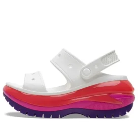 Classic Mega Crush Sandal “Bianco Rosso Viola”