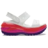 Classic Mega Crush Sandal “Bianco Rosso Viola”