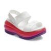 Classic Mega Crush Sandal “Bianco Rosso Viola”