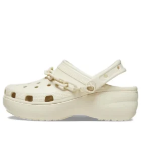 Classic Platform Clog con zeppa e catena “Bone”