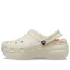 Classic Platform Lined Clog “Bone”
