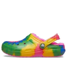 Classic Tie-Dye Fuzz-Lined Clog “Multicolore” Classic Tie-Dye Fuzz-Lined Clog “Multicolore”