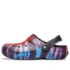 Classic Tie-Dye Stay Warm Cozy Crocs Pantofole sportive unisex viola e rosso