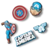 Confezione da 5 ciondoli Jibbitz™ Captain America Confezione da 5 ciondoli Jibbitz™ Captain America