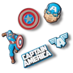 Confezione da 5 ciondoli Jibbitz™ Captain America