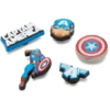 Confezione da 5 ciondoli Jibbitz™ Captain America Confezione da 5 ciondoli Jibbitz™ Captain America