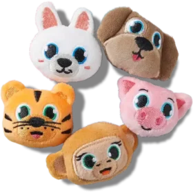 Confezione da 5 ciondoli Jibbitz™ con animaletti pelosi