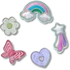 Confezione da 5 ciondoli Jibbitz™ con icone Funky Girly