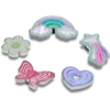 Confezione da 5 ciondoli Jibbitz™ con icone Funky Girly