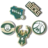 Confezione da 5 ciondoli Jibbitz™ dei Milwaukee Bucks dell’NBA Confezione da 5 ciondoli Jibbitz™ dei Milwaukee Bucks dell’NBA